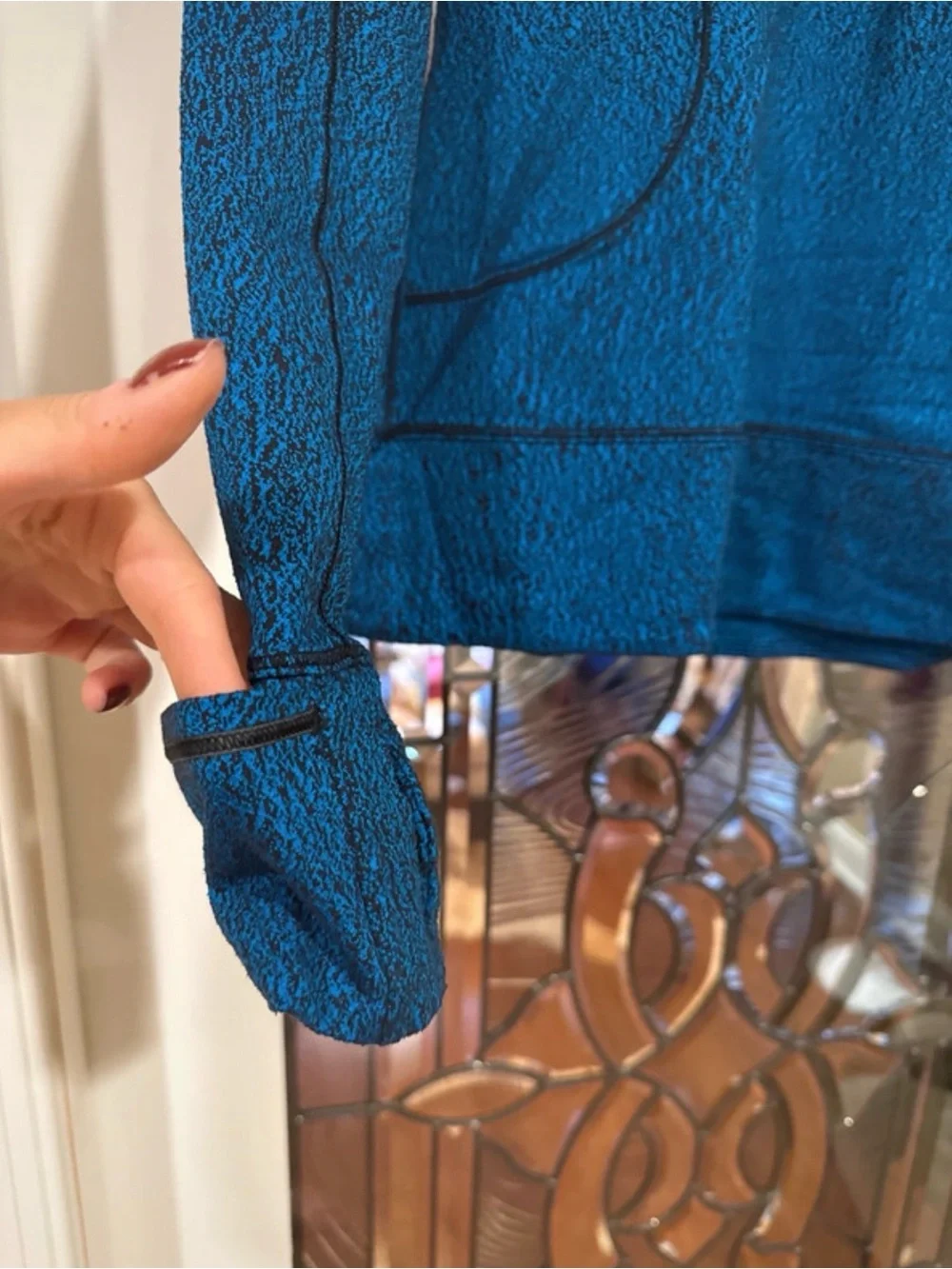 lululemon athletica Teal Blue Half-Zip Turtleneck Pullover